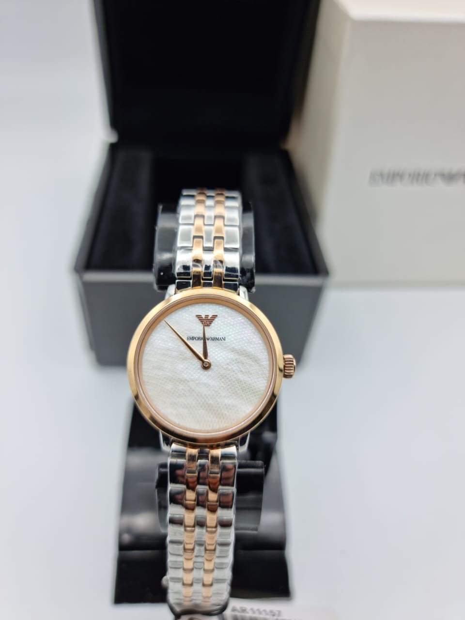 Emporio Armani Women’s Stainless Steel Mother of Pearl Dial 32mm Watch AR11157