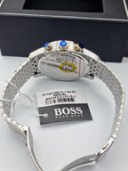 Hugo Boss Men’s Chronograph Quartz Stainless Steel White Dial 44mm Watch 1513499