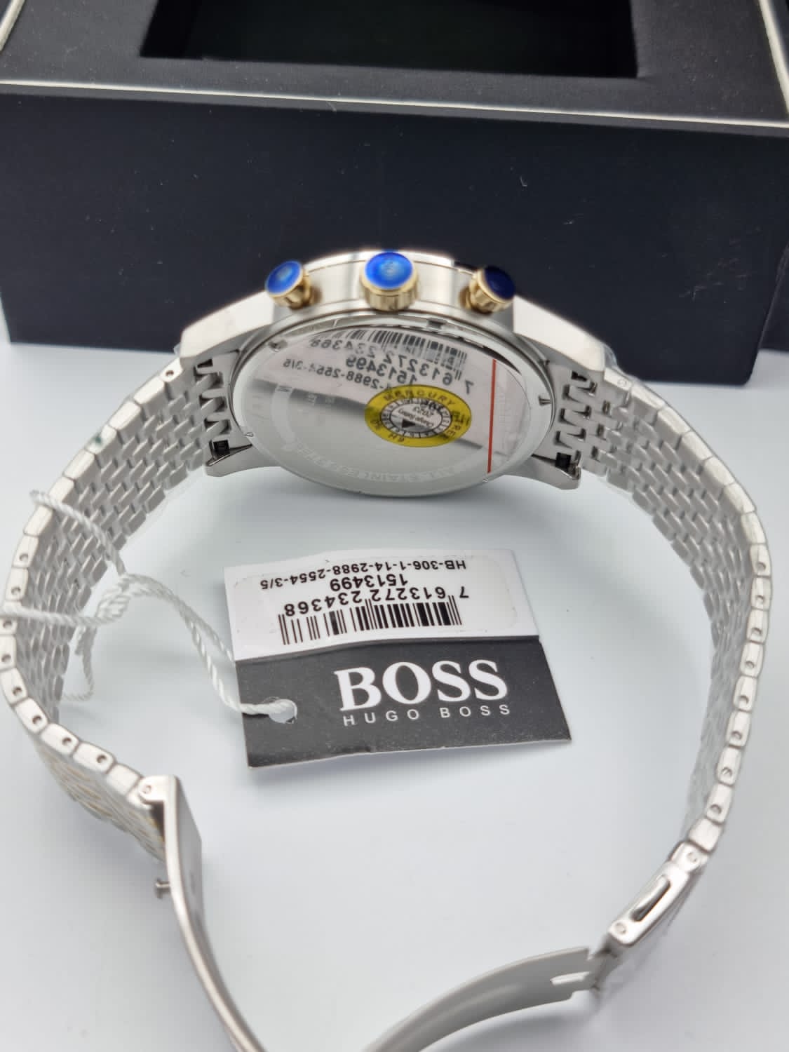 Hugo Boss Men’s Chronograph Quartz Stainless Steel White Dial 44mm Watch 1513499