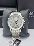 Hugo Boss Men’s Chronograph Quartz Stainless Steel White Dial 44mm Watch 1513499