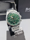 Hugo Boss Men’s Quartz Stainless Steel Green Dial 44mm Watch 1513868