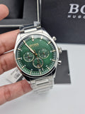 Hugo Boss Men’s Quartz Stainless Steel Green Dial 44mm Watch 1513868