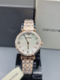 Emporio Armani Women’s Analog Stainless Steel Mother of Pearl Dial 32mm Watch AR11294