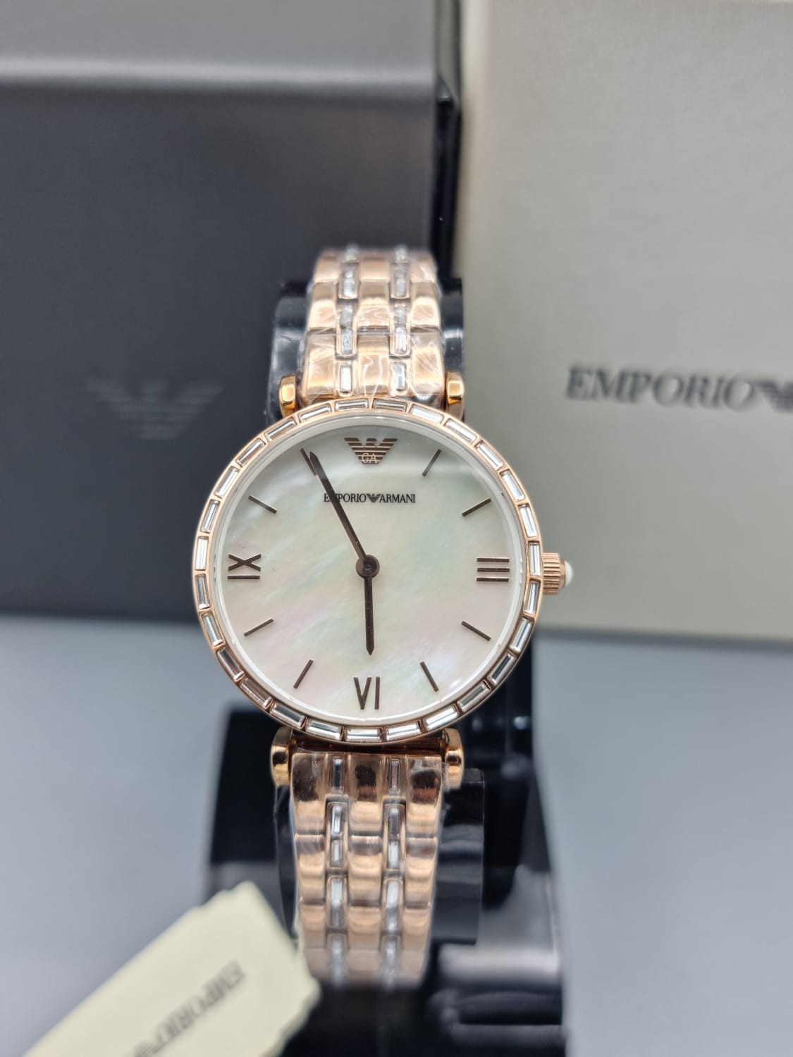 Emporio Armani Women’s Analog Stainless Steel Mother of Pearl Dial 32mm Watch AR11294