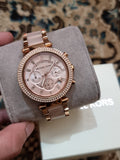 Michael Kors Women’s Quartz Stainless Steel Rose Gold Dial 39mm Watch MK5896