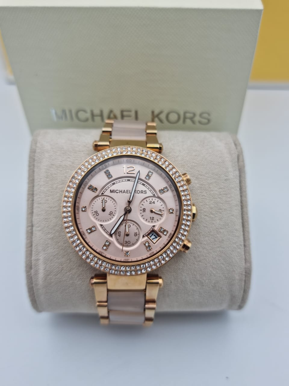 Michael Kors Women’s Quartz Stainless Steel Rose Gold Dial 39mm Watch MK5896