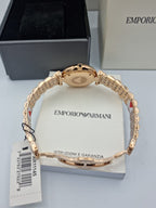 Emporio Armani Women’s Analog Stainless Steel Black Dial 32mm Watch AR11145