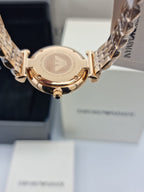 Emporio Armani Women’s Analog Stainless Steel Black Dial 32mm Watch AR11145