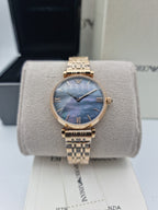 Emporio Armani Women’s Analog Stainless Steel Black Dial 32mm Watch AR11145