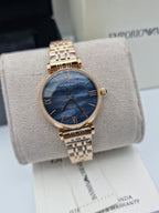 Emporio Armani Women’s Analog Stainless Steel Black Dial 32mm Watch AR11145