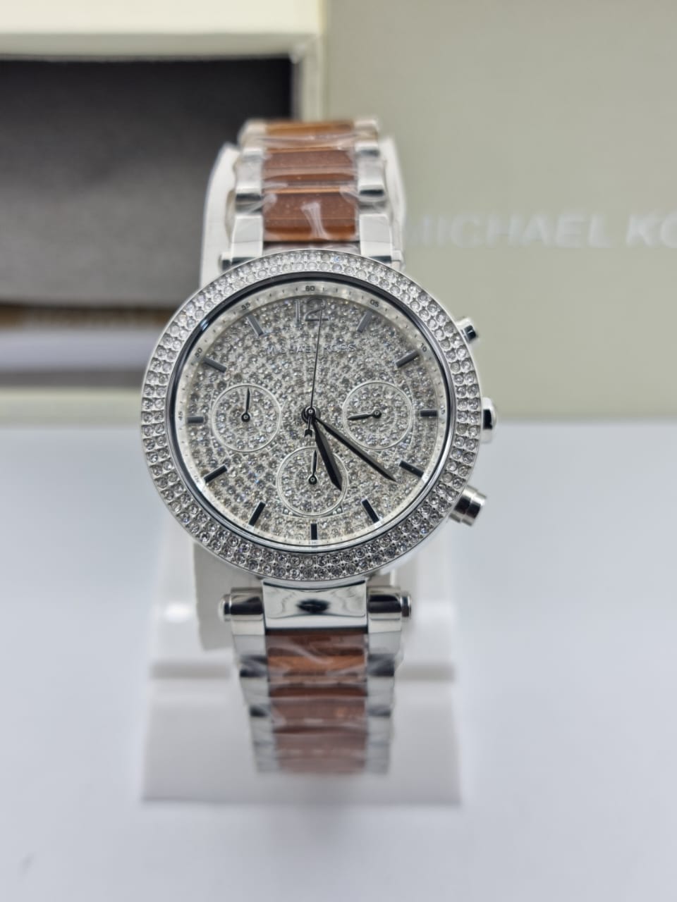 Michael Kors Women's MK6284 Parker Crystal-Accented Stainless Steel 39mm  Watch