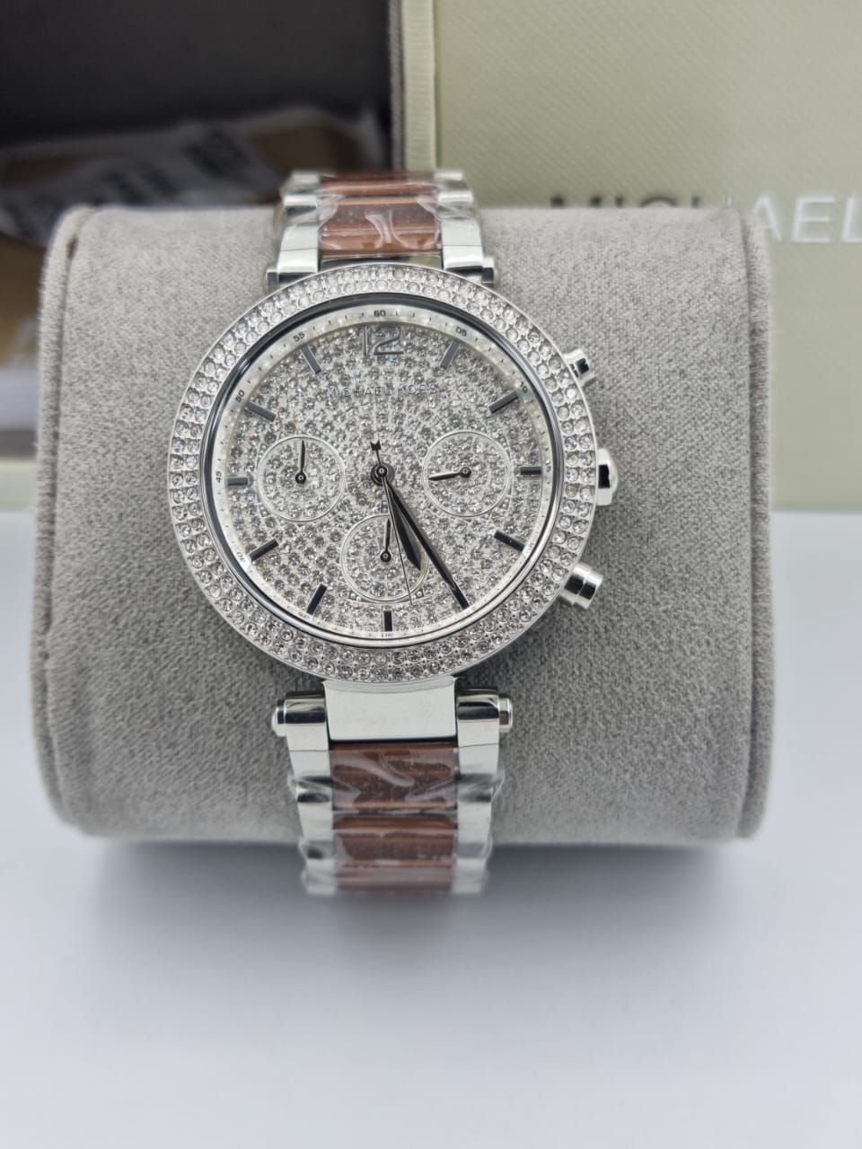 Michael Kors Women's MK6284 Parker Crystal-Accented Stainless Steel 39mm  Watch