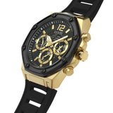 Guess Men’s Quartz Silicone Strap Black Dial 44mm Watch GW0263G1