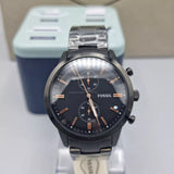 Fossil Townsman 44 mm Chronograph Black Stainless Steel Watch