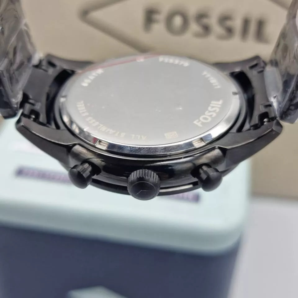 Townsman 44mm chronograph black stainless steel watch on sale