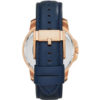 Fossil Men’s Automatic Blue Leather Strap Blue Skeleton Dial 44mm Watch ME3054