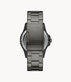 Fossil Men’s Automatic Grey Stainless Steel Black Skeleton Dial 42mm Watch ME3201