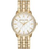 Michael Kors Women’s Quartz Gold Stainless Steel White Dial 35mm Watch MK3214