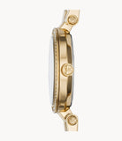 Michael Kors Women’s Quartz Stainless Steel Gold Dial 26mm Watch MK3295
