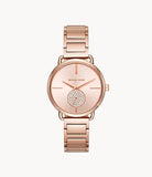 Michael Kors Women’s Quartz Stainless Steel Rose Gold Dial 37mm Watch MK3640