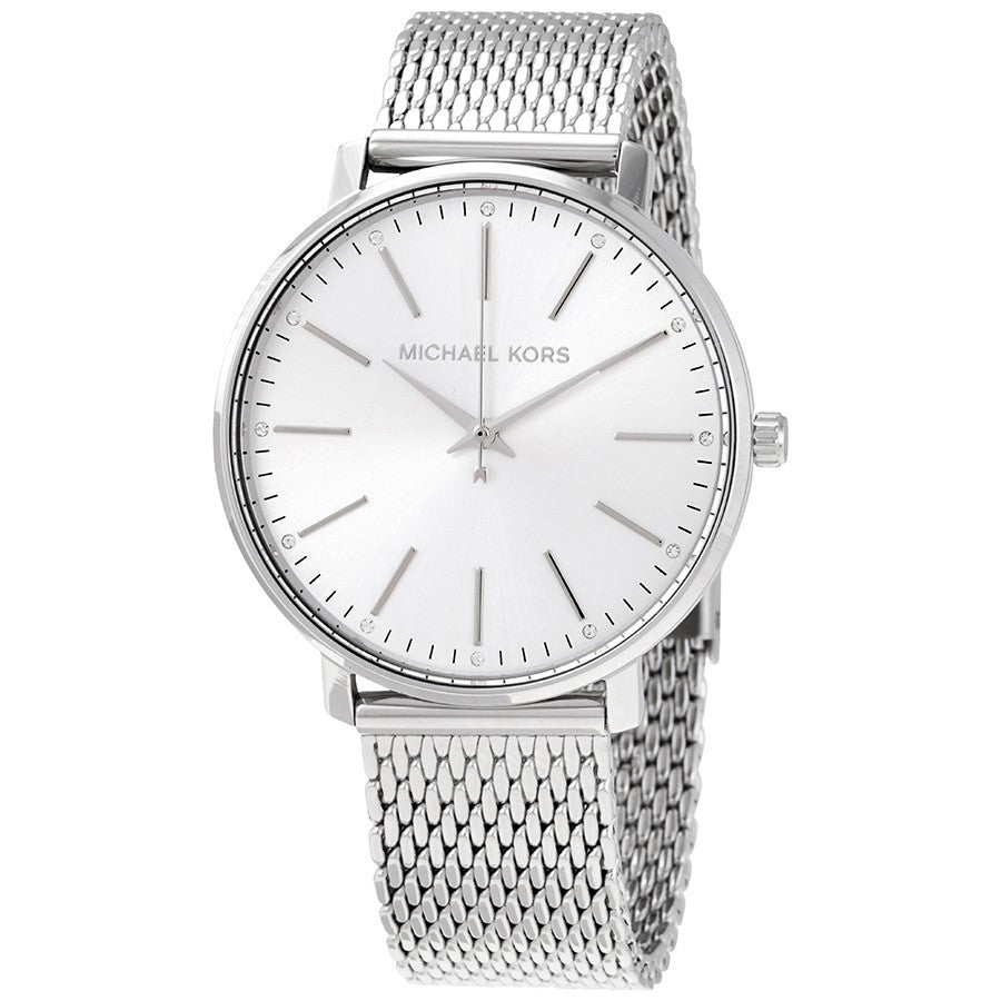 Michael Kors Women’s Quartz Stainless Steel Silver Dial 38mm Watch MK4338