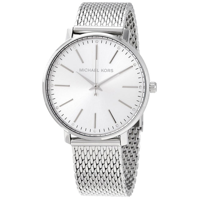 Michael Kors Women’s Quartz Stainless Steel Silver Dial 38mm Watch MK4338 Main Image