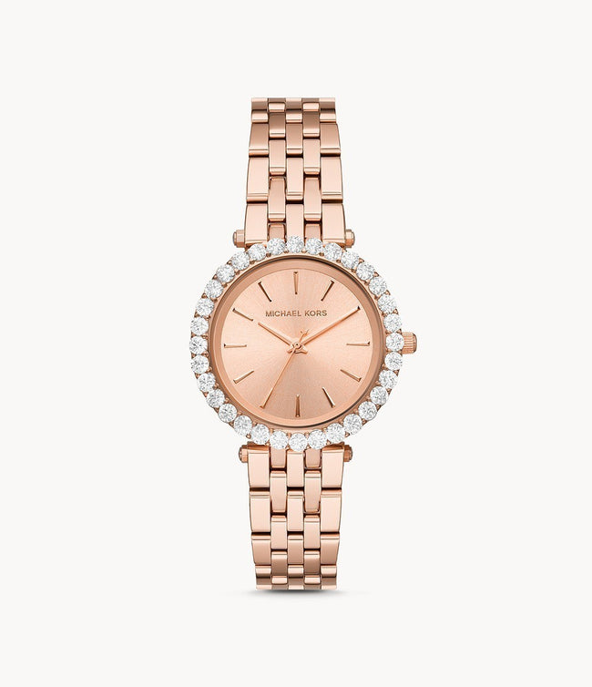 Michael Kors Women’s Quartz Stainless Steel Rose Gold Dial 35mm Watch MK4514 Hover Image