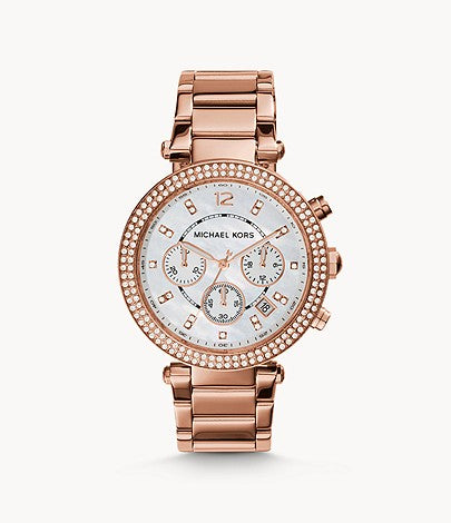 Michael Kors Women’s Quartz Stainless Steel Mother of pearl Dial 39mm Watch MK5491 Hover Image