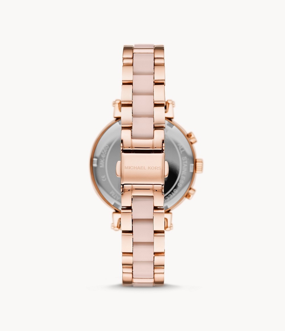 Michael Kors Women’s Chronograph Quartz Stainless Steel Rose Gold Dial 39mm Watch MK6560