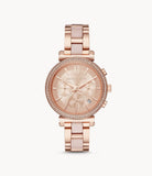 Michael Kors Women’s Chronograph Quartz Stainless Steel Rose Gold Dial 39mm Watch MK6560