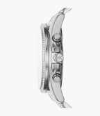 Michael Kors Women’s Chronograph Quartz Stainless Steel Silver Dial 44mm Watch MK6728