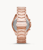 Michael Kors Women’s Chronograph Quartz Stainless Steel Rose Gold Dial 44mm Watch MK6730