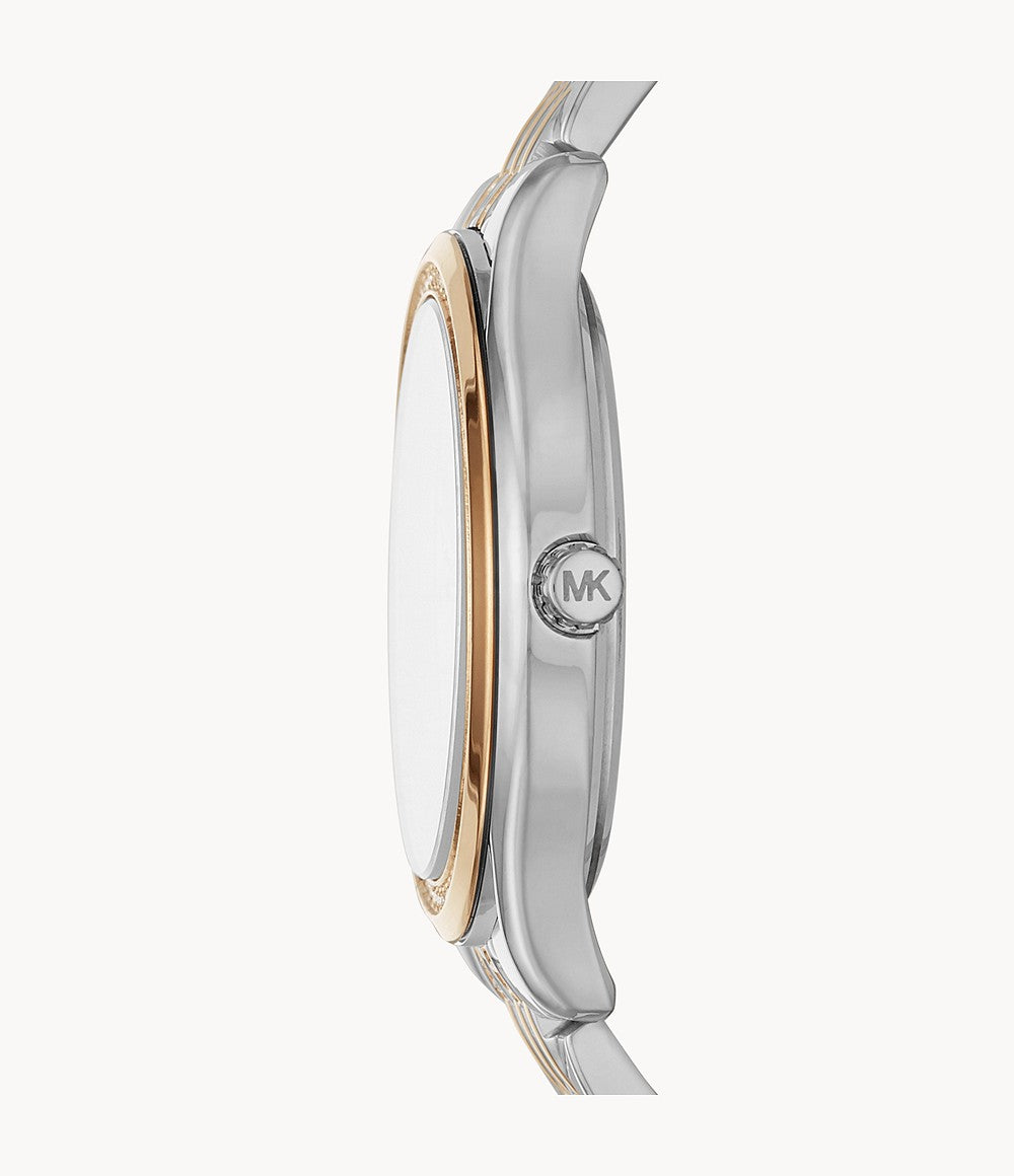 Michael Kors Women’s Quartz Stainless Steel Silver White 36mm Watch MK7084