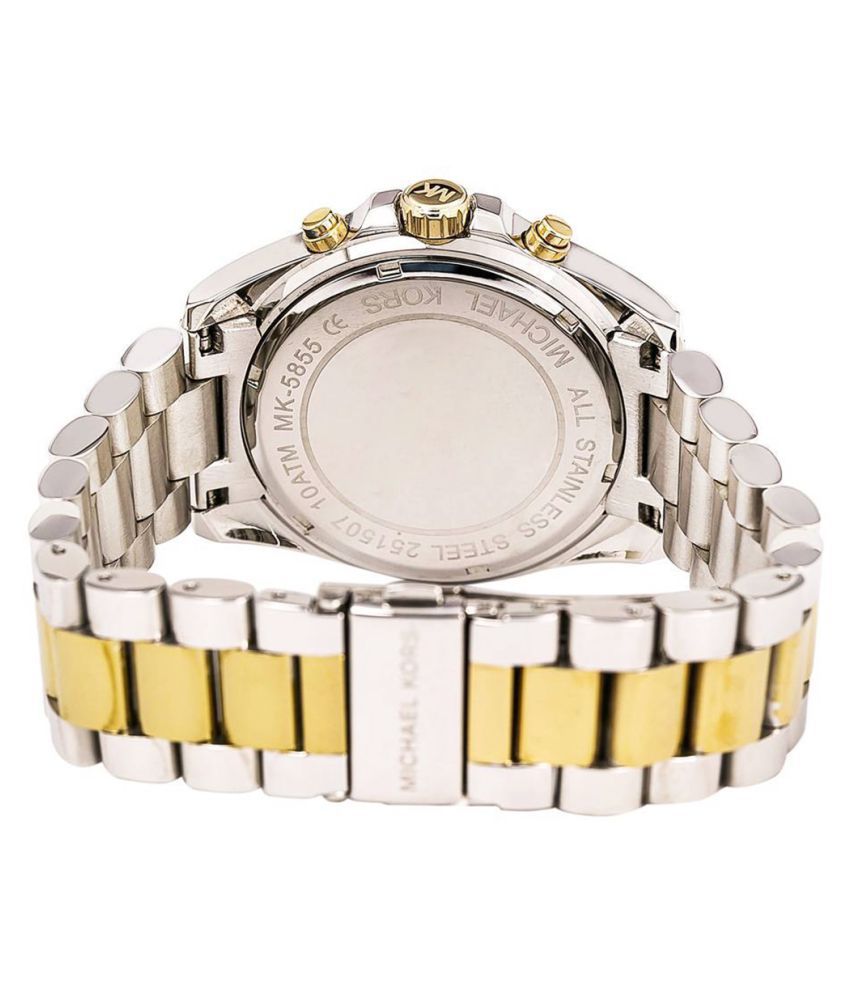 Michael Kors Women’s Quartz Stainless Steel Silver Dial 39mm Watch MK5855