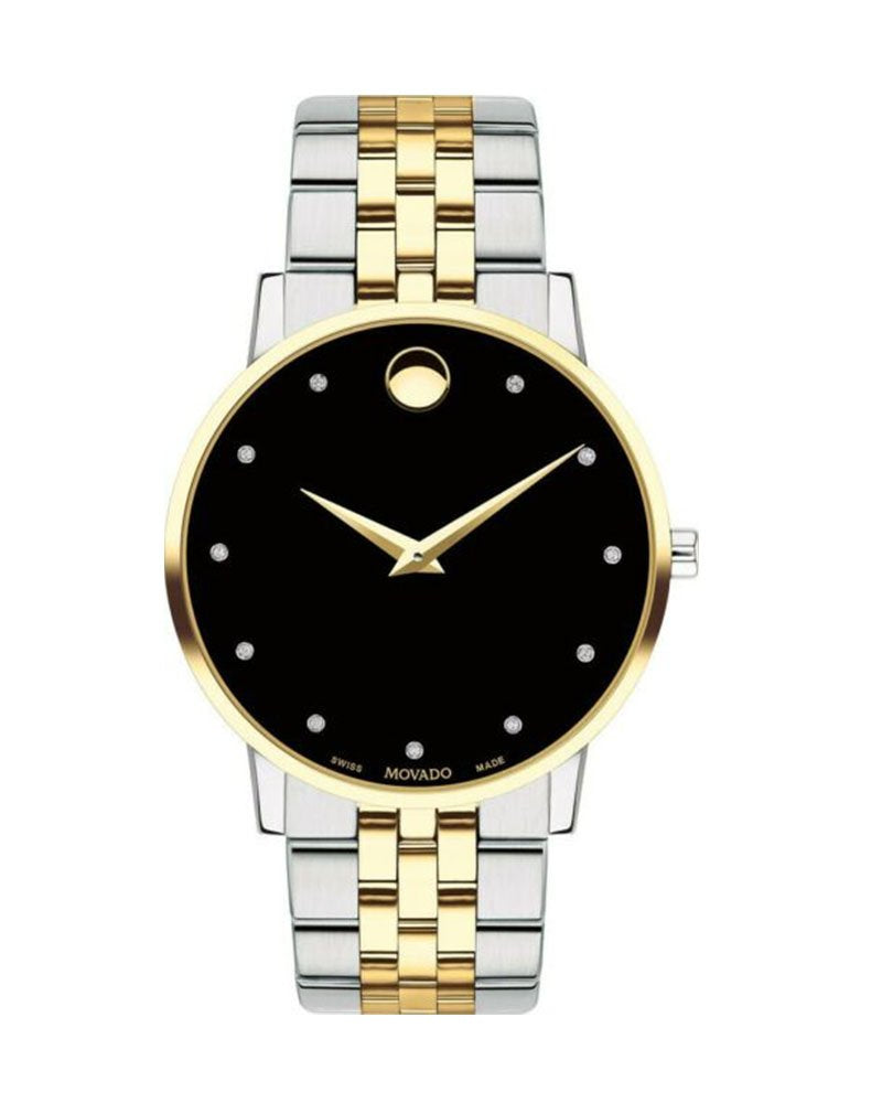 Movado Men's Museum Classic Diamond Two-Tone Bracelet Strap Watch - 0607202