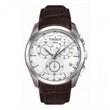 TISSOT T035.617.16.031.00 MEN'S COUTURIER CHRONOGRAPH BROWN LEATHER WATCH