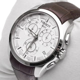 TISSOT T035.617.16.031.00 MEN'S COUTURIER CHRONOGRAPH BROWN LEATHER WATCH