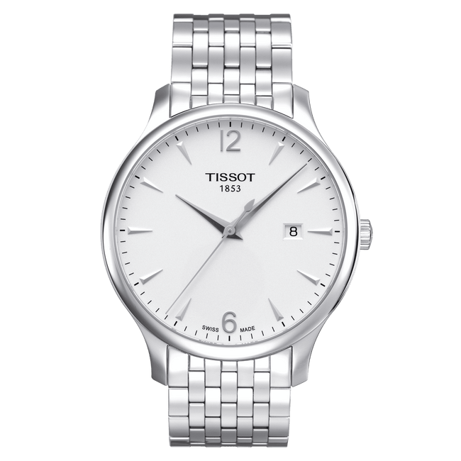 TISSOT Men’s Quartz Swiss Made Stainless Steel White Dial 42mm Watch T063.610.11.037.00 Hover Image