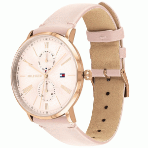 Dial Leather 17820 Starp Women\'s 38mm Pink Watch Hilfiger Tommy Quartz