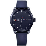 Tommy Hilfiger Denim Blue Silicone Strap Blue Dial Quartz Unisex Watch- 1791381