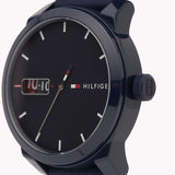 Tommy Hilfiger Denim Blue Silicone Strap Blue Dial Quartz Unisex Watch- 1791381