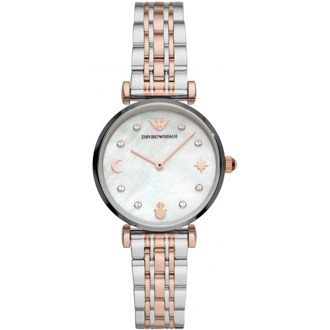 Emporio Armani Women’s Stainless Steel Mother of Pearl Dial 32mm Watch AR80037 Hover Image