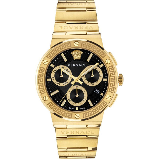 Mens Versace Greca Logo Chrono Watch VEZ900421 Hover Image