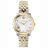 Versace Audrey Two-Tone Stainless Steel Silver Dial Quartz Watch for Ladies – VELR00519