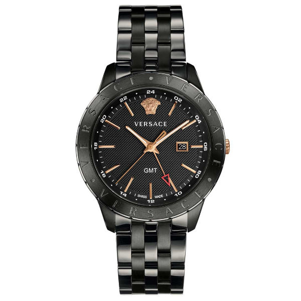 Versace Univers Black Stainless Steel Black Dial Quartz Watch for Gents – VEBK 00618