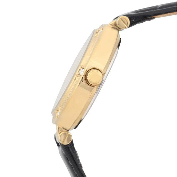 Guess Women’s Quartz Leather Strap Gold Dial 30mm Watch W0838L1