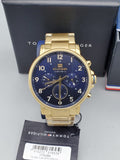 Tommy Hilfiger Men's Quartz Case and Bracelet Dressy Watch, Color: Gold Plated (Model: 1710384)