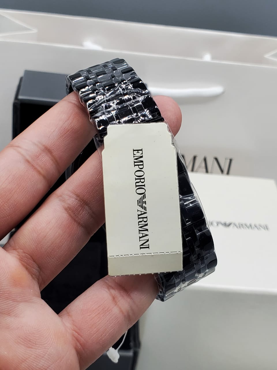 Emporio Armani AR1934 Men's Black Stainless Steel Chronograph Watch