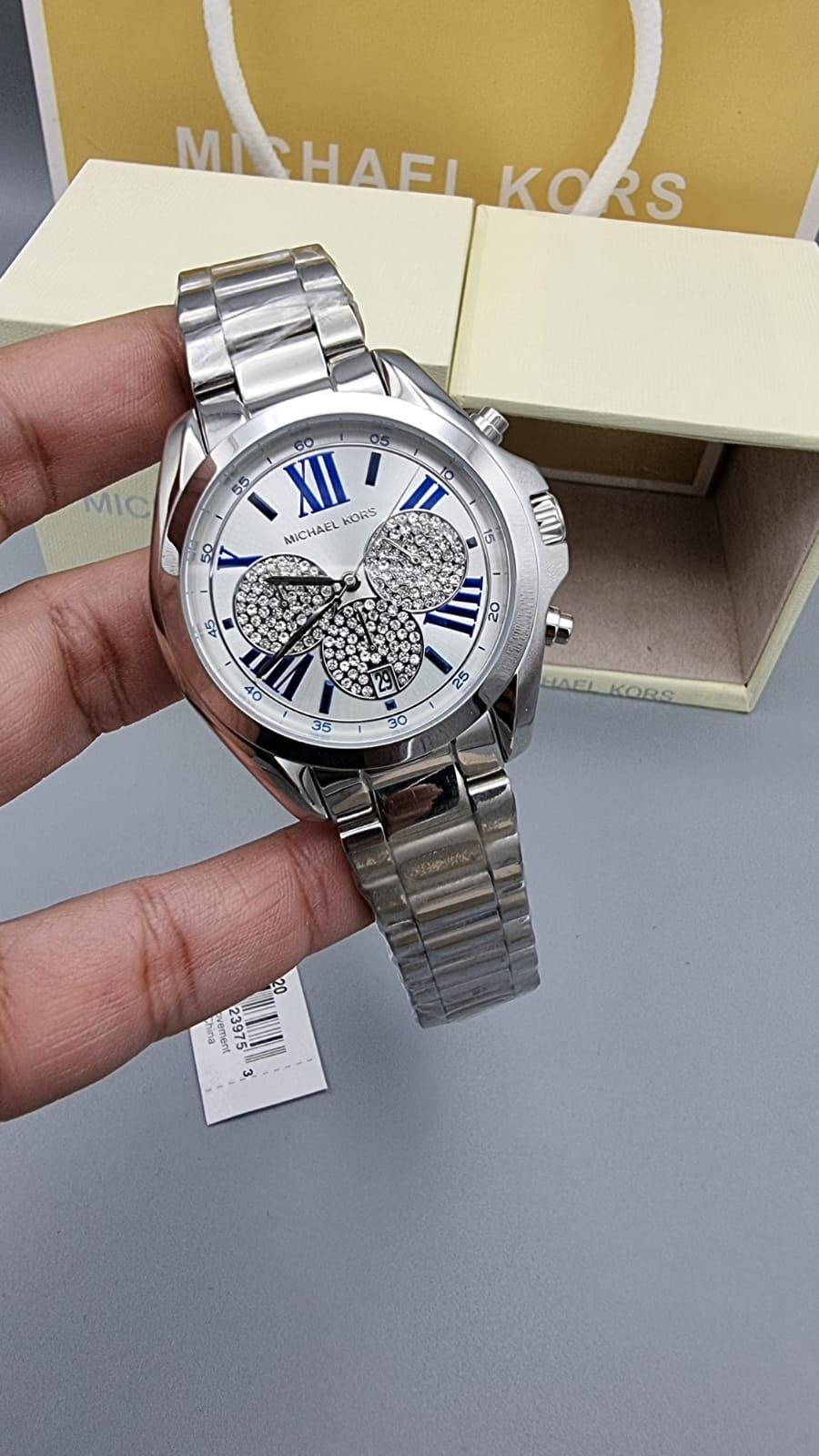 MICHAEL KORS Bradshaw Silver Crystal Pave Dial Ladies Watch MK6320