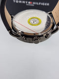 Tommy Hilfiger Briggs Black Dial Leather Strap Men's Watch 1791426